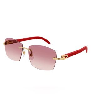 Cartier pink frameless sunglasses